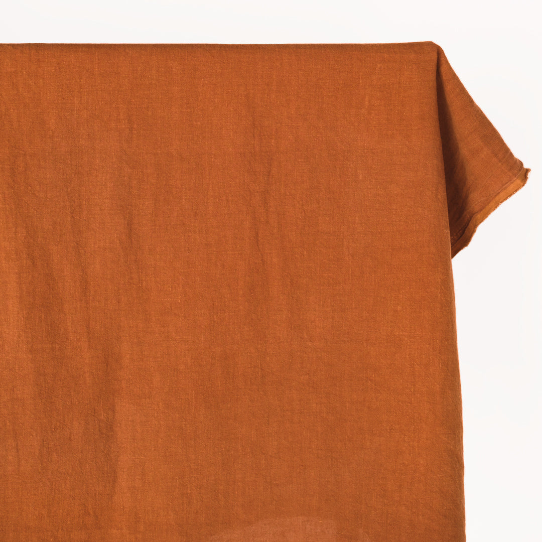 Washed Linen - Rust | Blackbird Fabrics