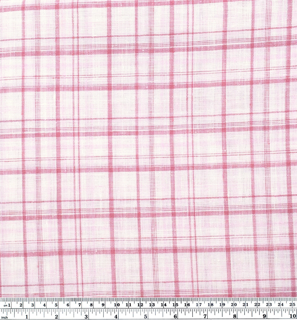 Plaid Yarn Dyed Linen - Cherry Blossom | Blackbird Fabrics