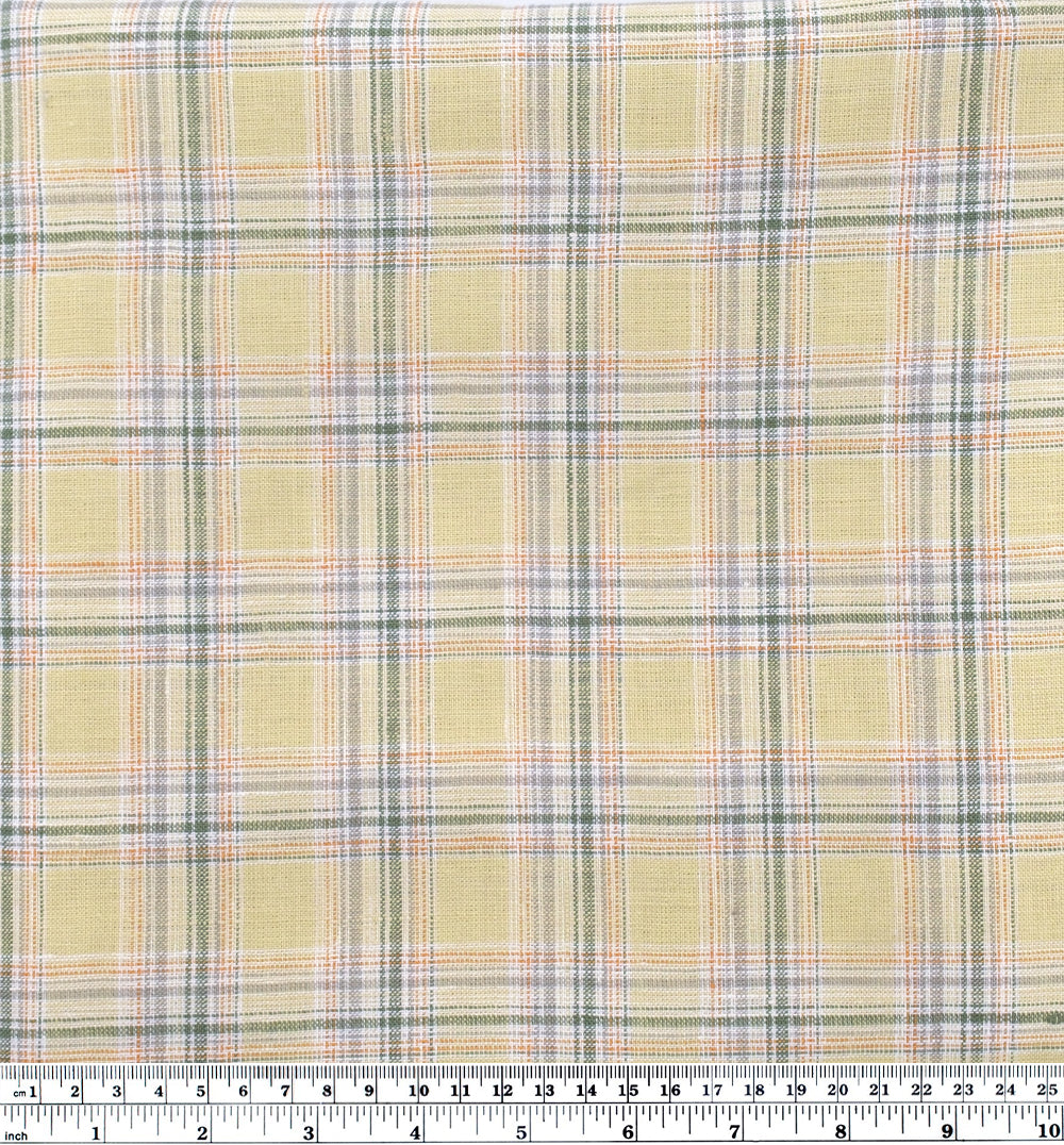 Plaid Yarn Dyed Linen - Lemon Grove | Blackbird Fabrics