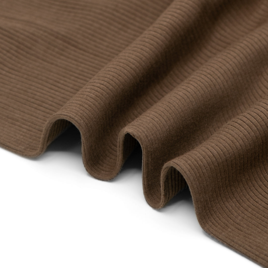Unwind Bamboo Cotton Rib Knit - Crimini | Blackbird Fabrics