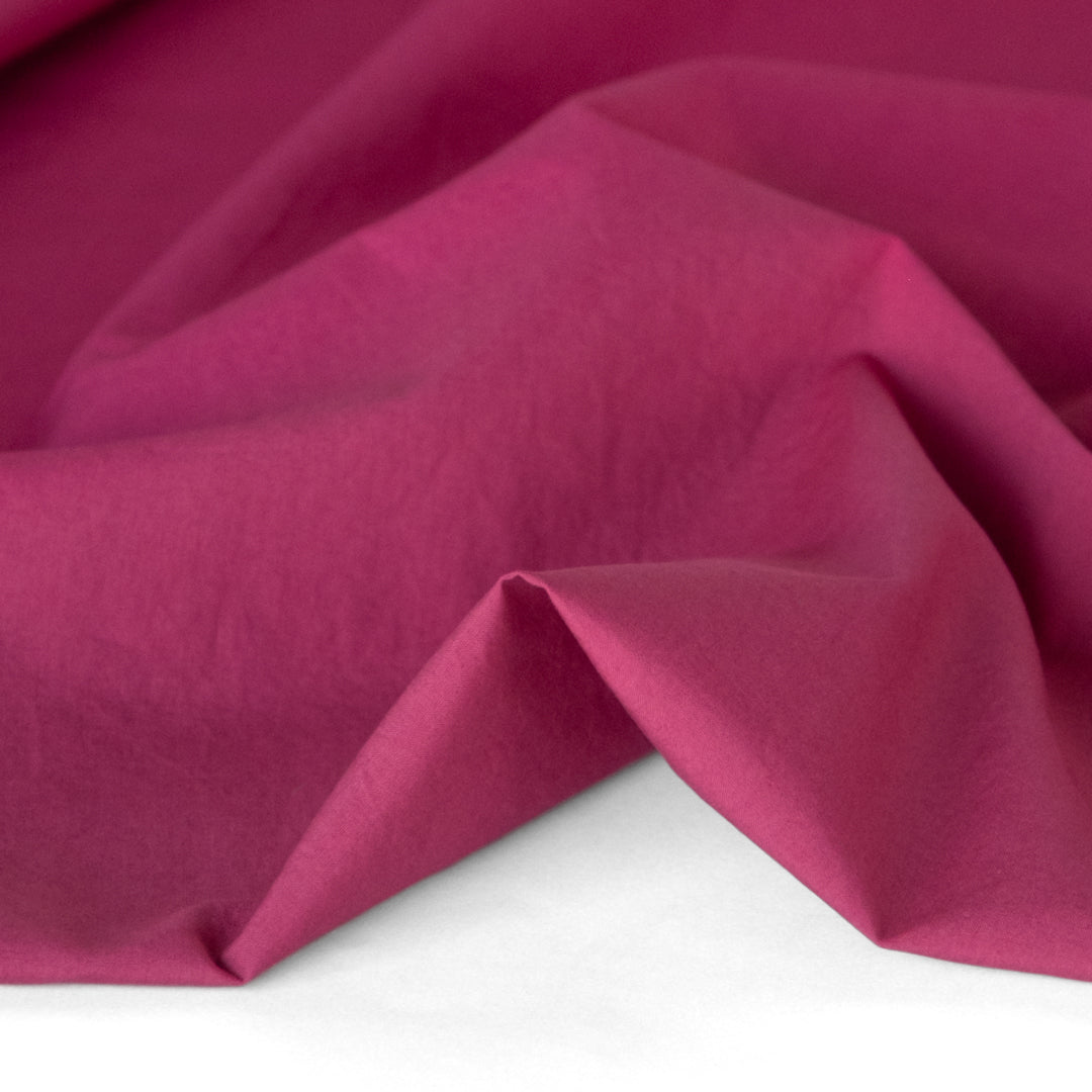 Washed Cotton Poplin - Fuschia | Blackbird Fabrics