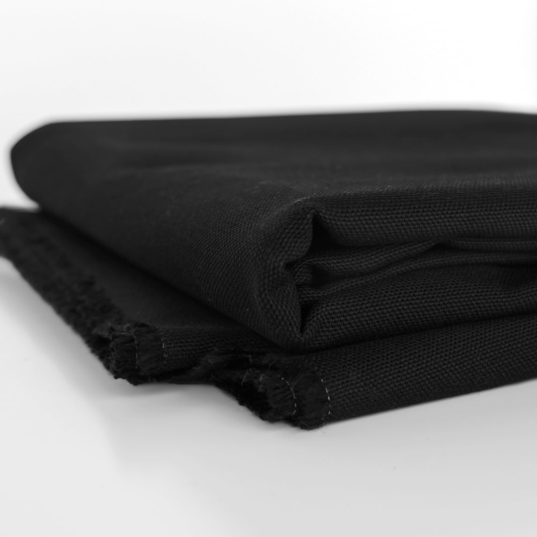 10oz Organic Cotton Duck Canvas Black Blackbird Fabrics