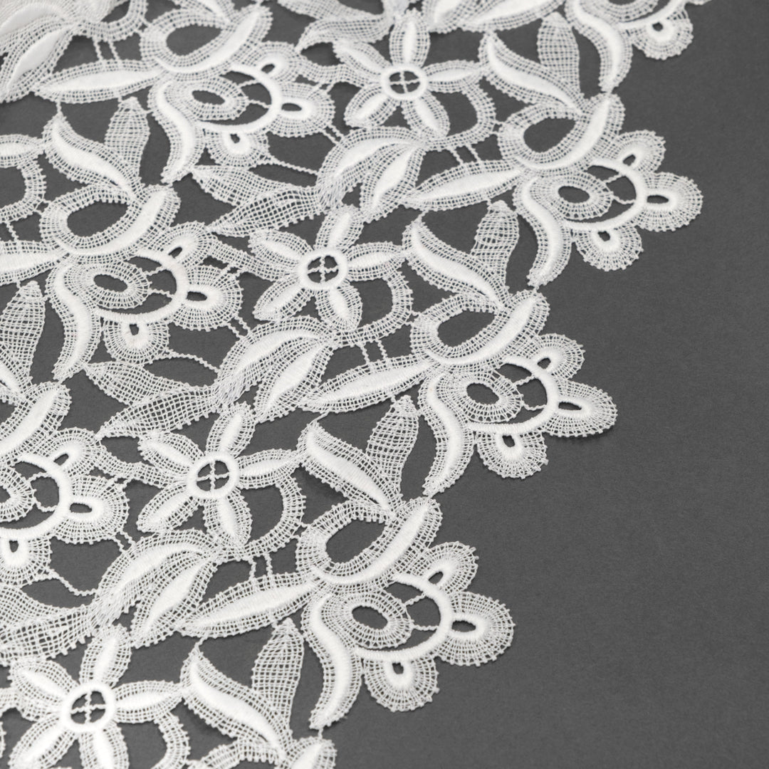 Star Crossed Florals Guipure Lace - Natural White | Blackbird Fabrics