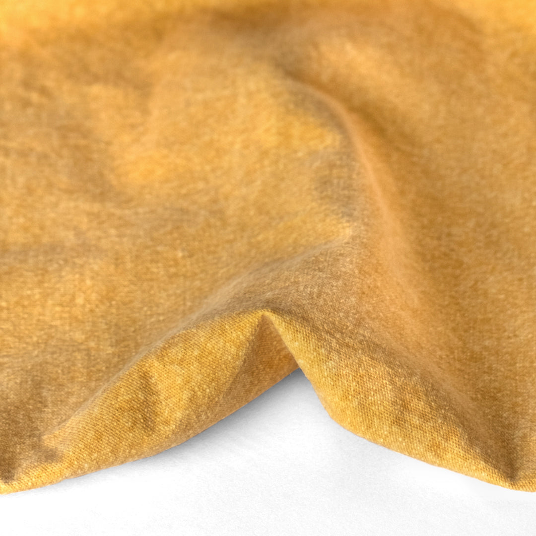 Sandwashed Cotton Canvas - Ochre | Blackbird Fabrics