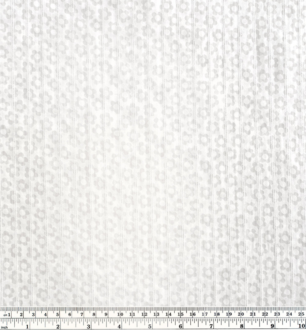 Daisy Stripe Cotton Burnout - Ivory | Blackbird Fabrics