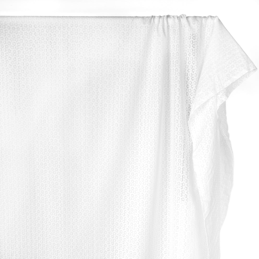 Daisy Stripe Cotton Burnout - Ivory | Blackbird Fabrics