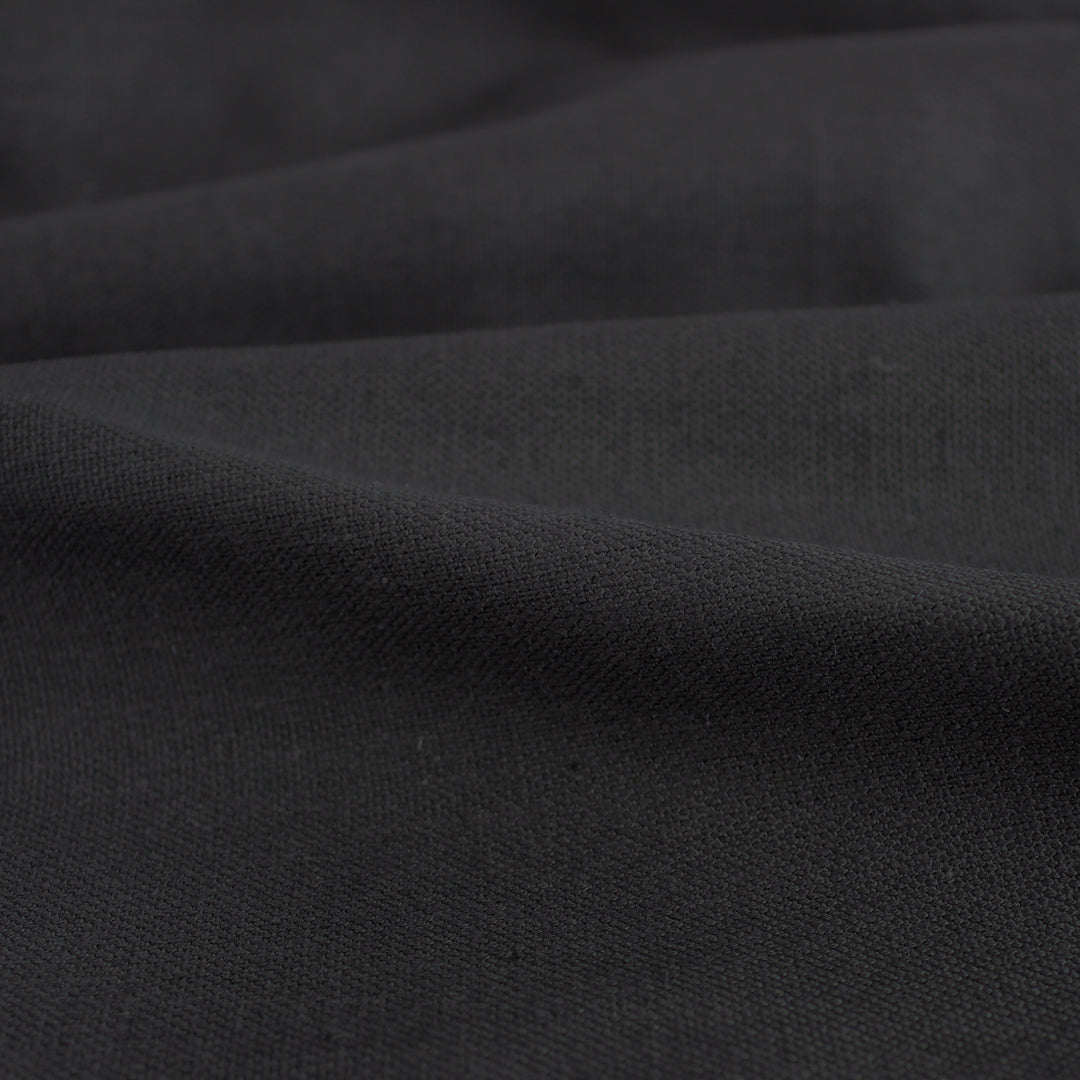 8oz Hemp & Organic Cotton Canvas - Black | Blackbird Fabrics