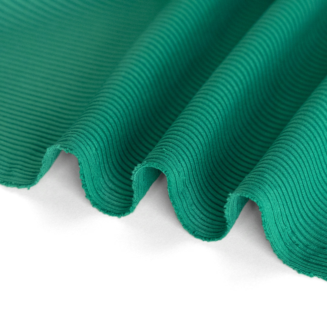 Recycled Poly Ribbed Swim Tricot - Viridian Green | Blackbird Fabrics