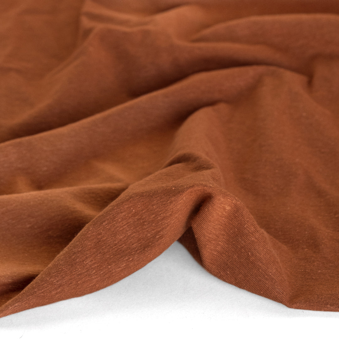 Hemp & Organic Cotton Jersey - Teak | Blackbird Fabrics