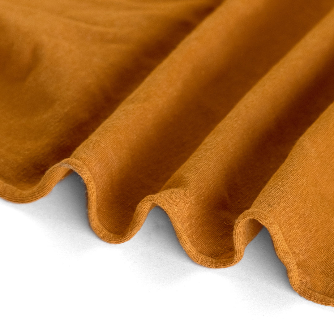 Hemp & Organic Cotton Jersey - Saffron | Blackbird Fabrics