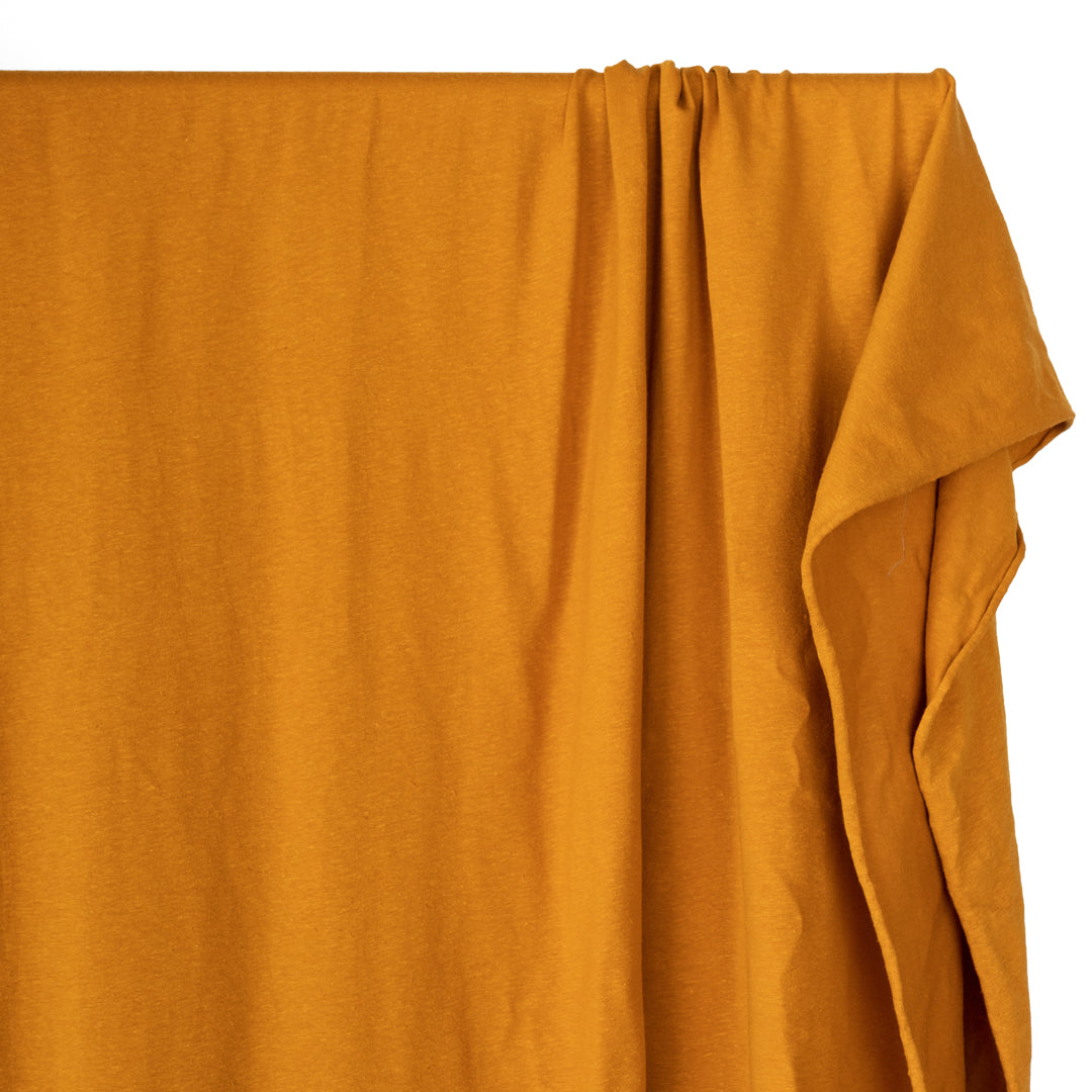 Hemp & Organic Cotton Jersey - Saffron | Blackbird Fabrics