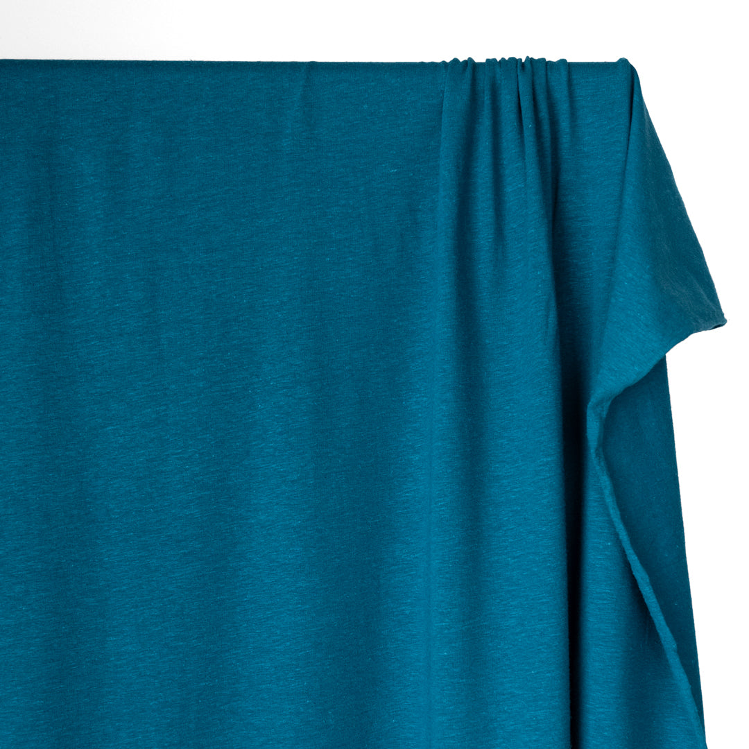 Hemp & Organic Cotton Jersey - Teal | Blackbird Fabrics