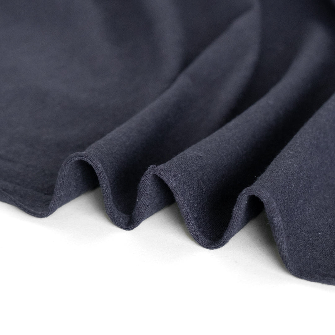 Hemp & Organic Cotton Jersey - Navy | Blackbird Fabrics