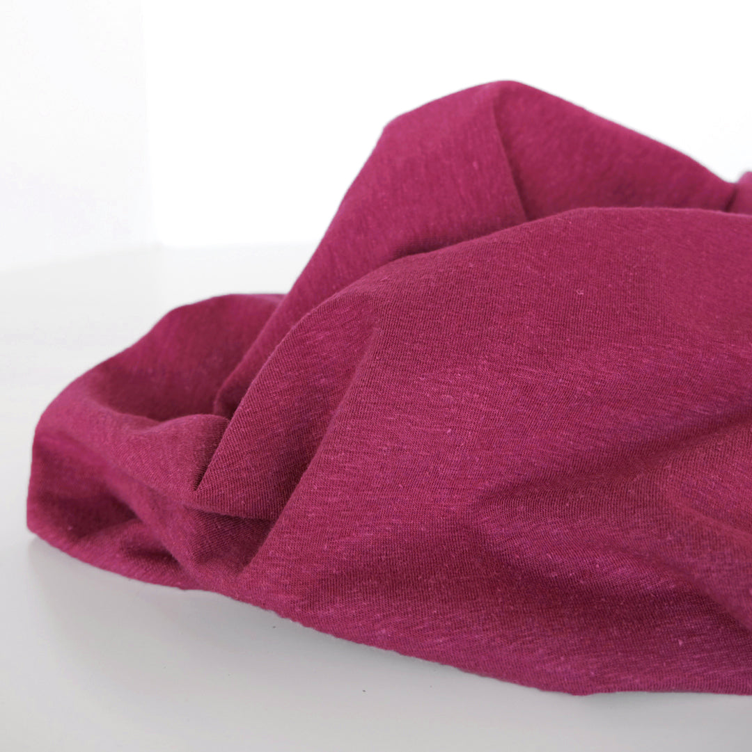 Hemp & Organic Cotton Jersey - Sangria