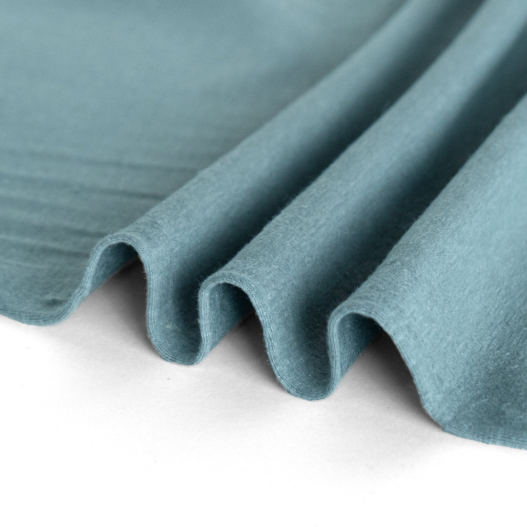 Hemp & Organic Cotton Jersey - Dusty Teal | Blackbird Fabrics