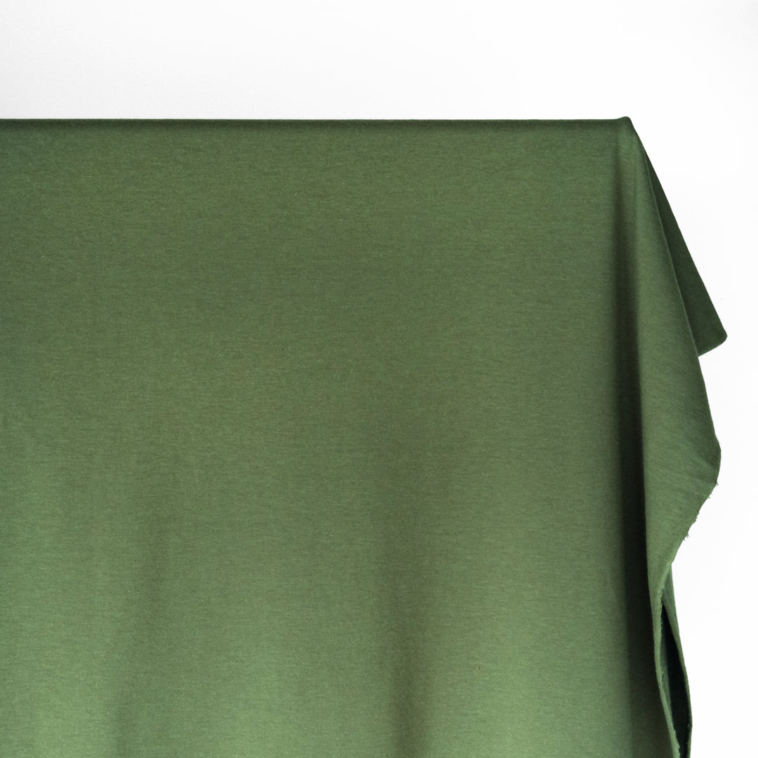 Bamboo & Cotton Stretch Fleece - Grass