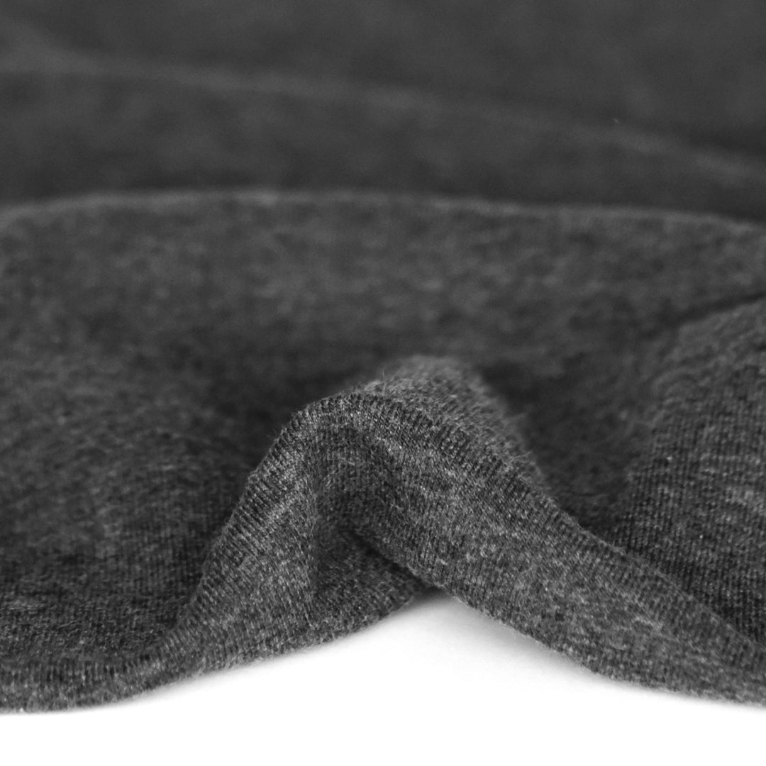 Bamboo & Cotton Stretch Fleece - Heather Charcoal