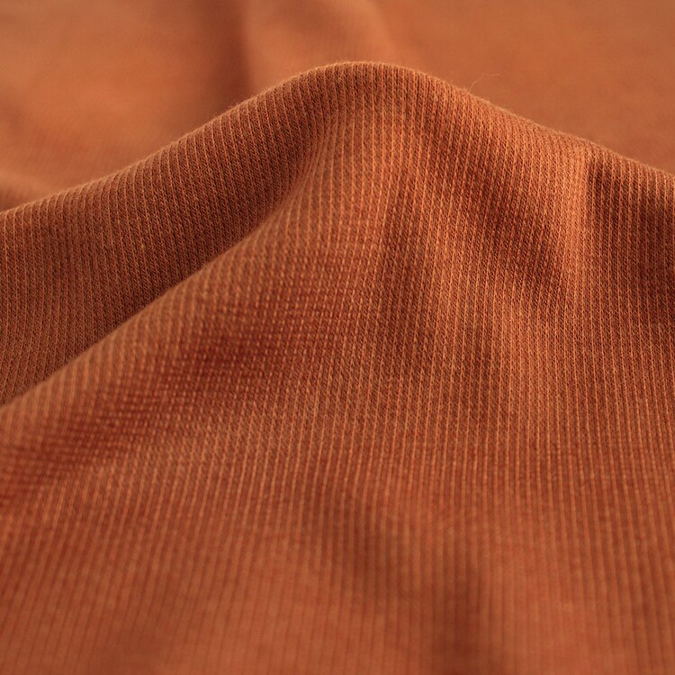 Bamboo & Cotton 2x2 Ribbing - Terracotta
