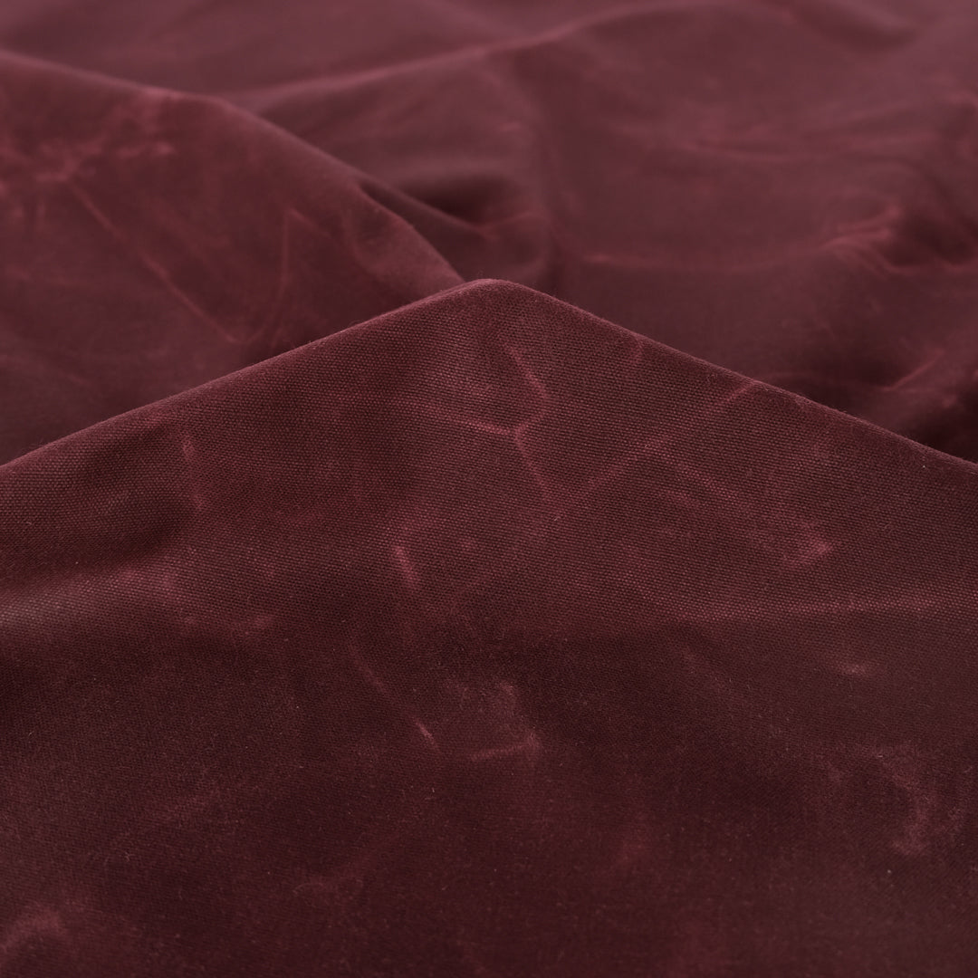 Waxed Cotton Canvas - Burgundy