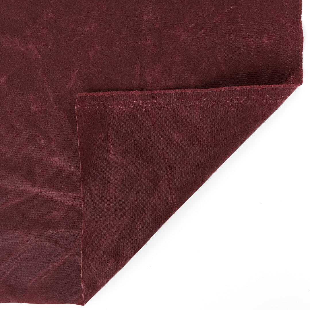Waxed Cotton Canvas - Burgundy