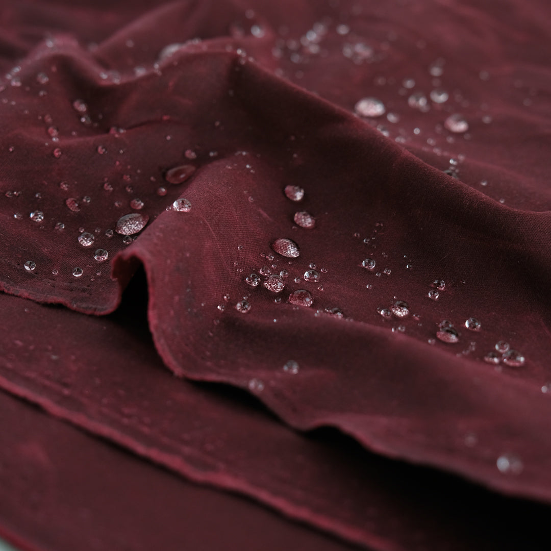 Waxed Cotton Canvas - Burgundy
