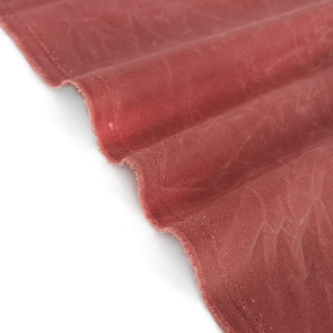 Waxed Cotton Canvas - Nautical Red