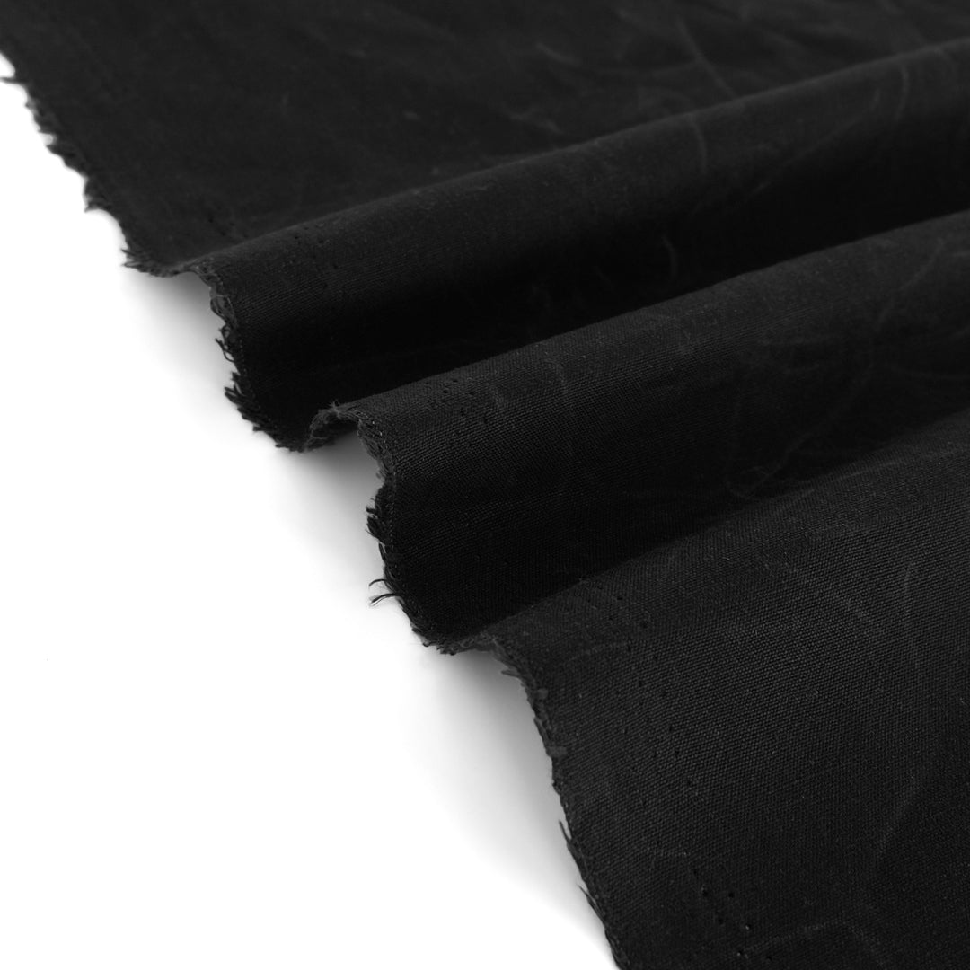 Deadstock Waxed Cotton Canvas - Black