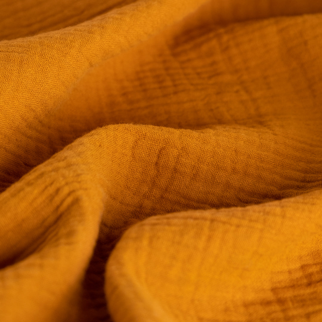 Organic Cotton Double Gauze  - Saffron | Blackbird Fabrics