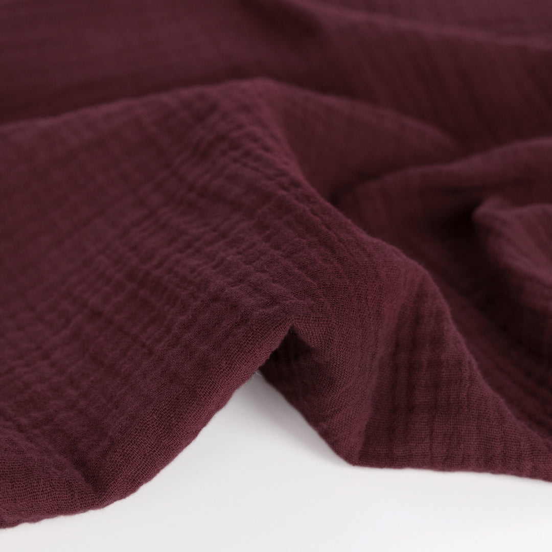 Organic Cotton Double Gauze - Mulberry | Blackbird Fabrics