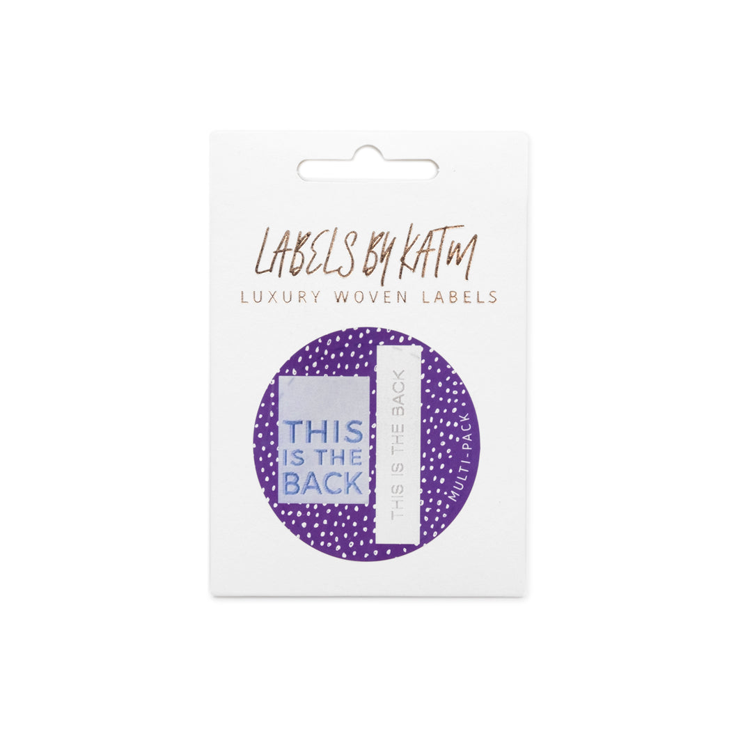 THIS IS THE BACK Woven Labels