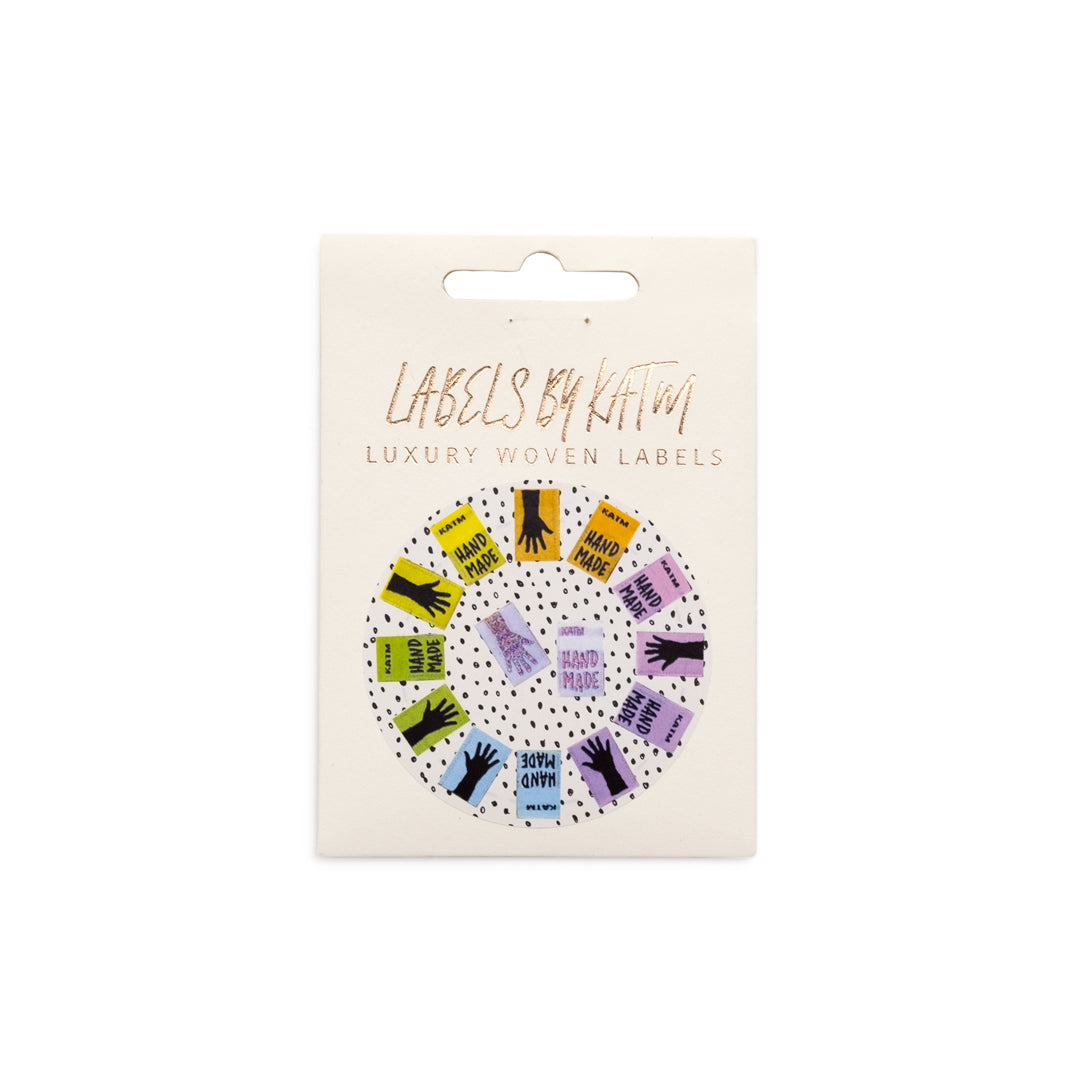 RAINBOW MINI HANDS Woven Labels