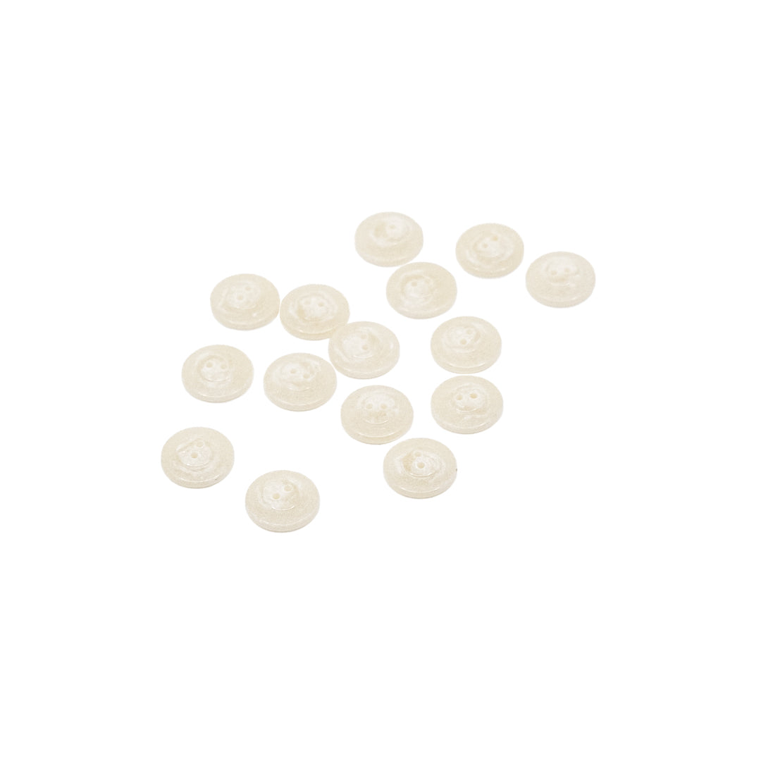 Milky Quartz 15mm Recycled Polyester Buttons - Set of 15 | Blackbird Fabrics