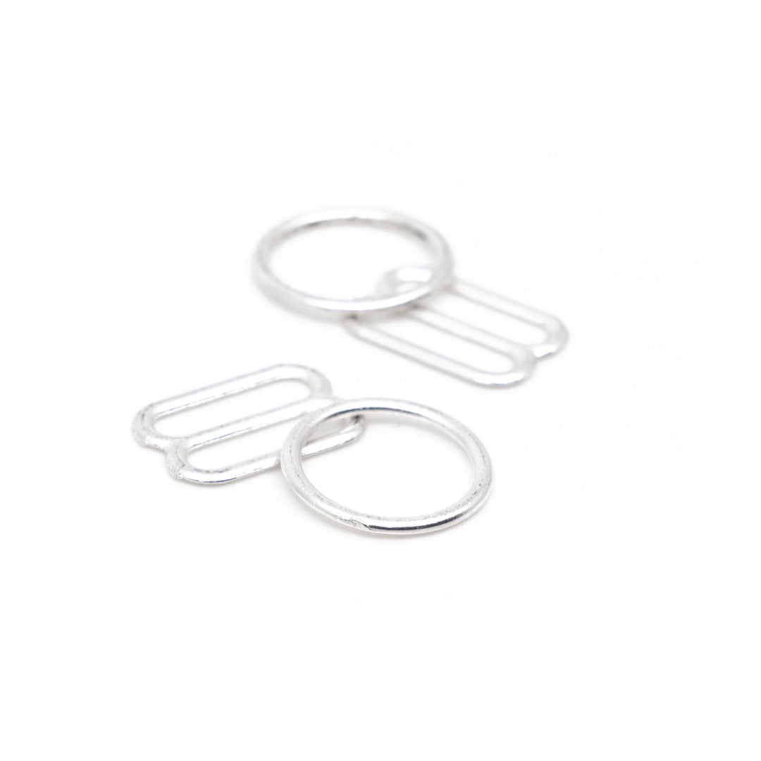 1/2" (12mm) Rings & Sliders, Set of 2 - Silver