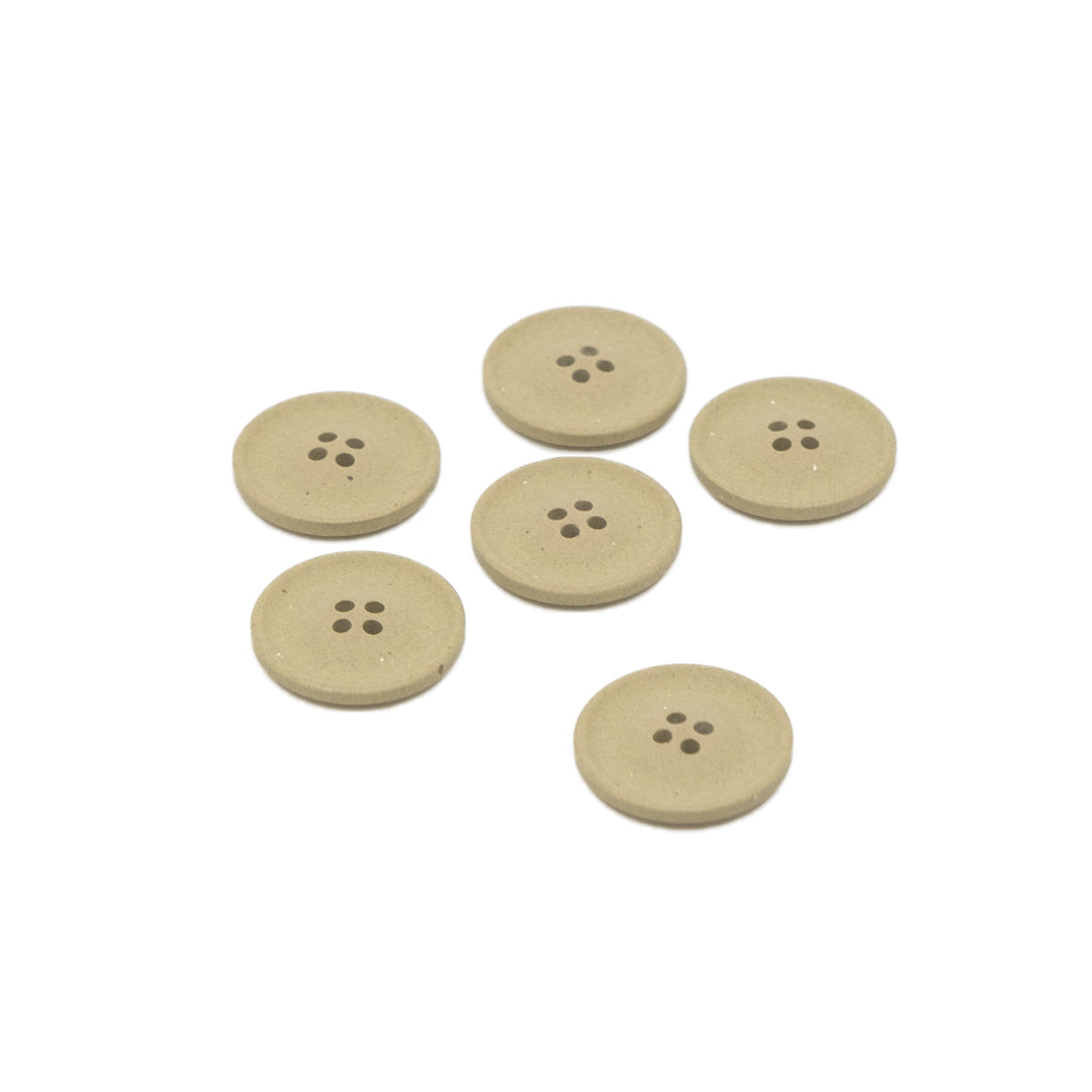 Olive Fleck 25mm Recycled Polyester Buttons - Set of 6 | Blackbird Fabrics