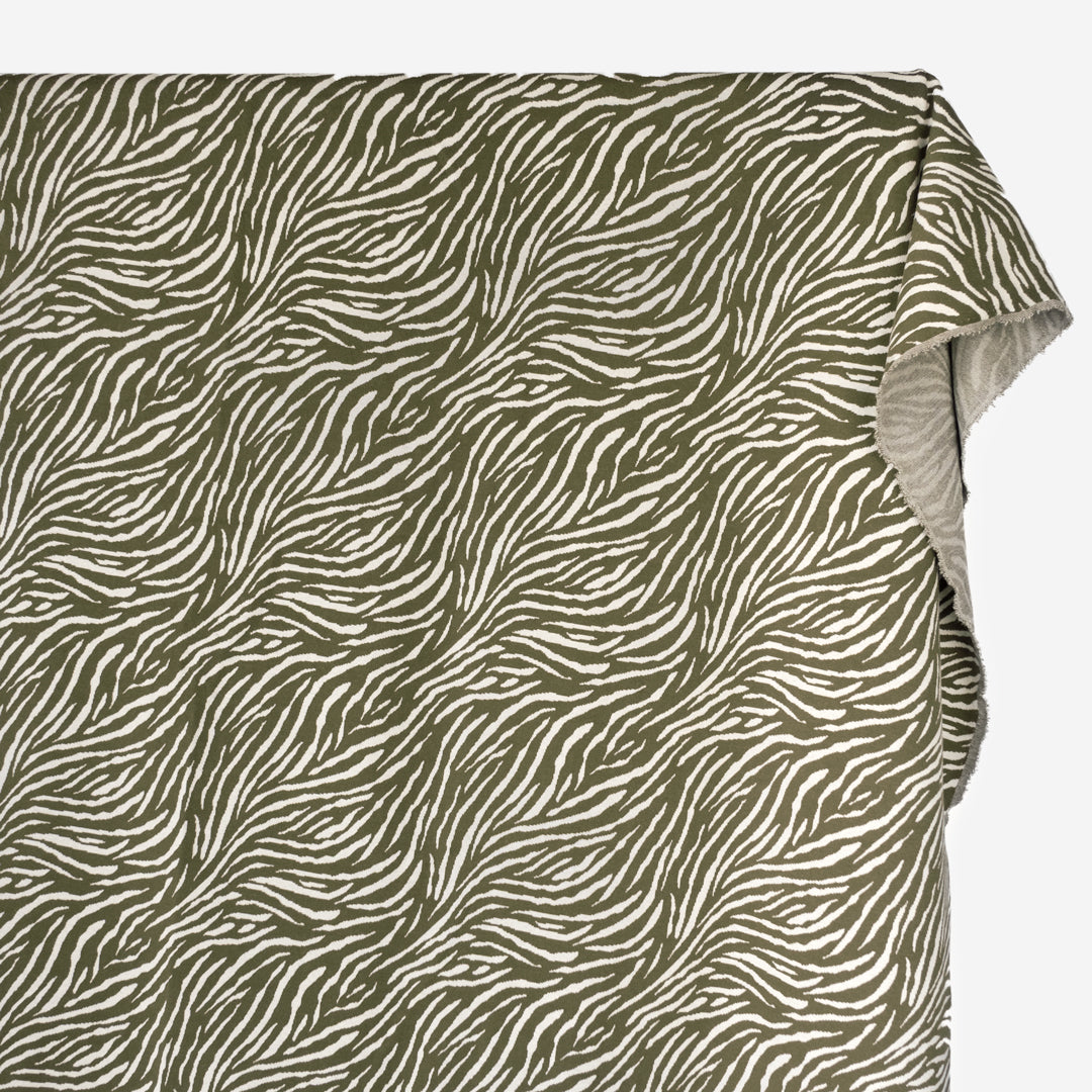 Zebra Cotton Double Knit - Elmwood | Blackbird Fabrics