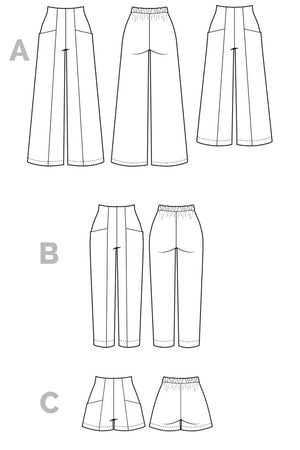 Pietra Pants & Shorts Sewing Pattern by Closet Core | Blackbird Fabrics