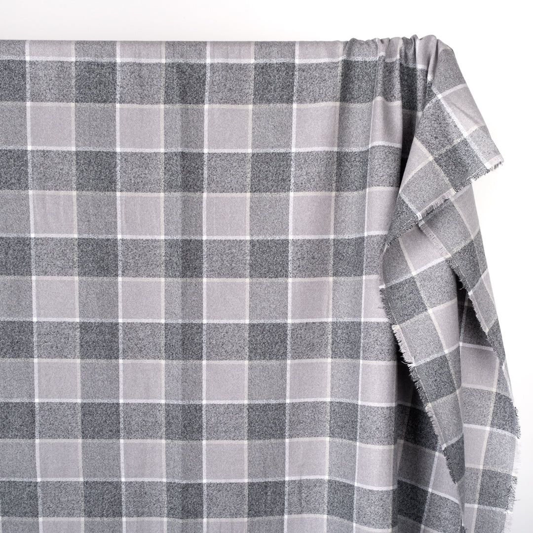Plaid Cotton Flannel - Grey/Heather Charcoal/White