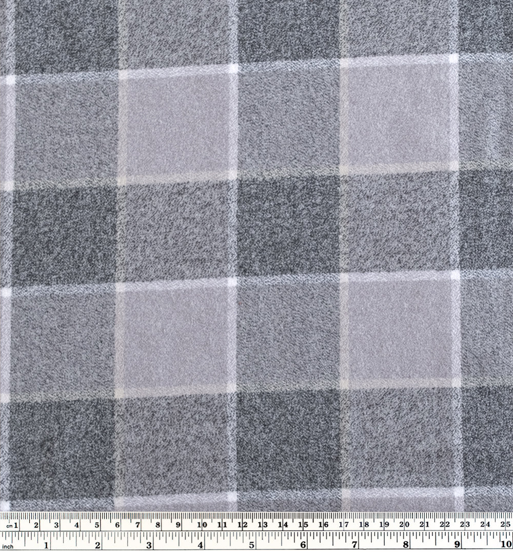 Plaid Cotton Flannel - Grey/Heather Charcoal/White