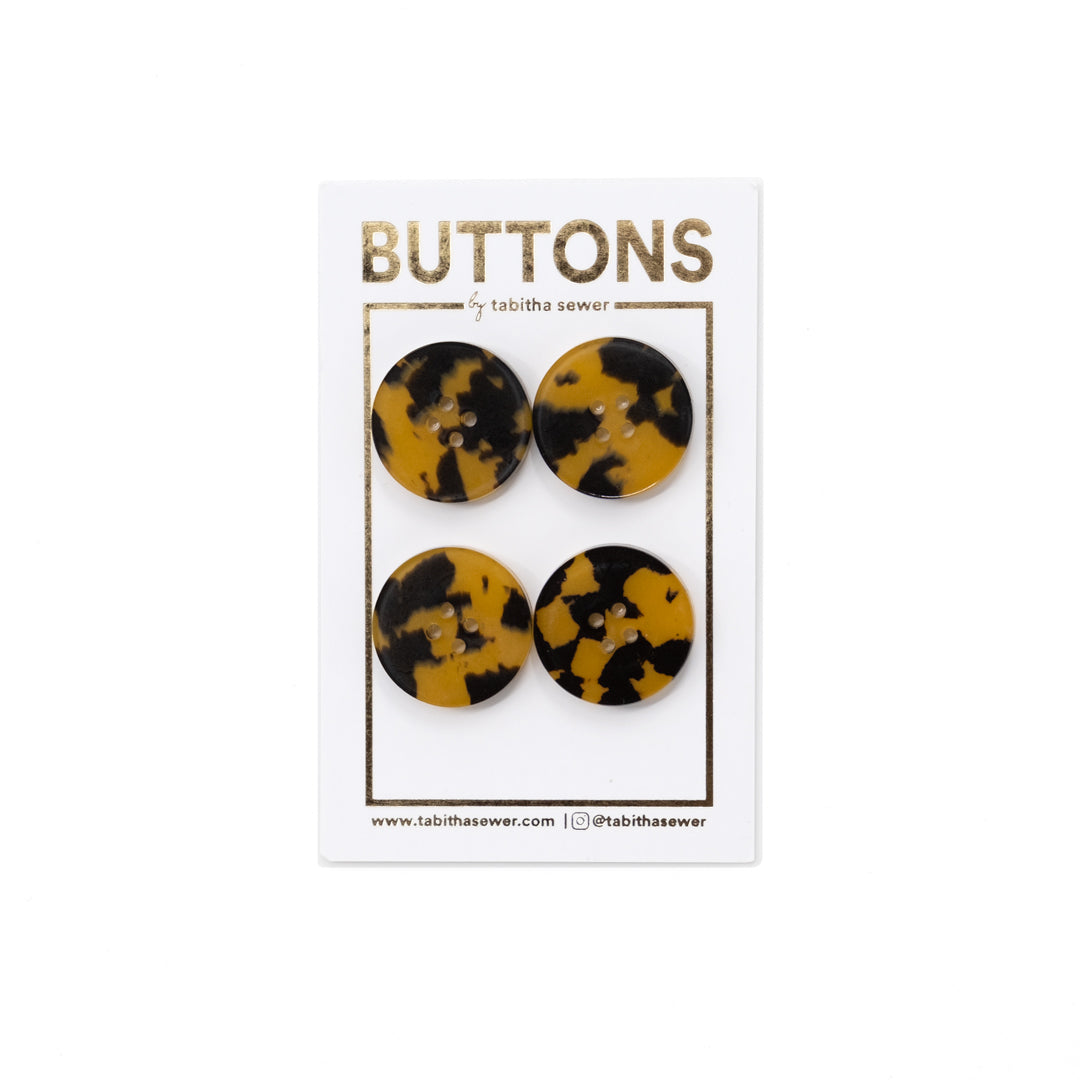 Tabitha Sewer Tortoise Classic Circle Buttons (20mm) Copper - Set of 4