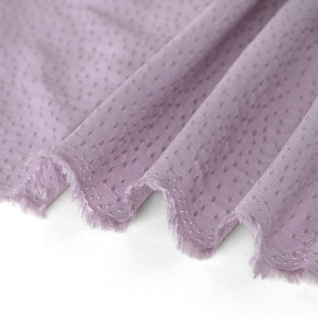 Silky Dotted Viscose Dobby - Dove
