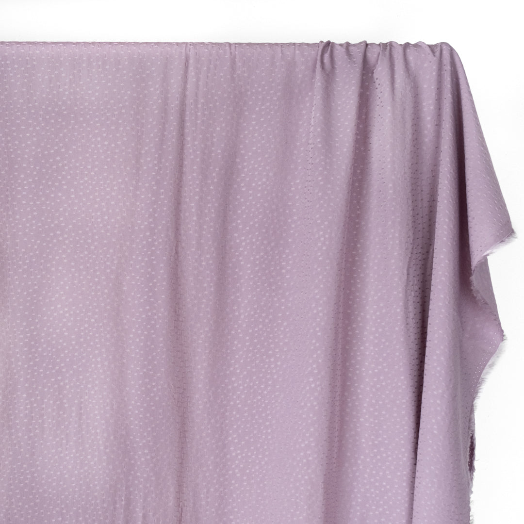 Silky Dotted Viscose Dobby - Dove