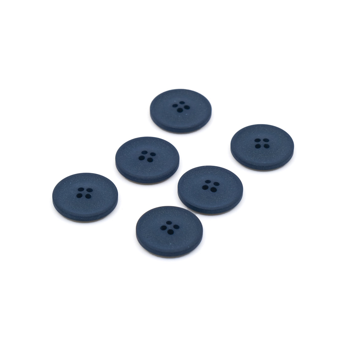 Stormy Fleck 25mm Recycled Polyester Buttons - Set of 6 | Blackbird Fabrics