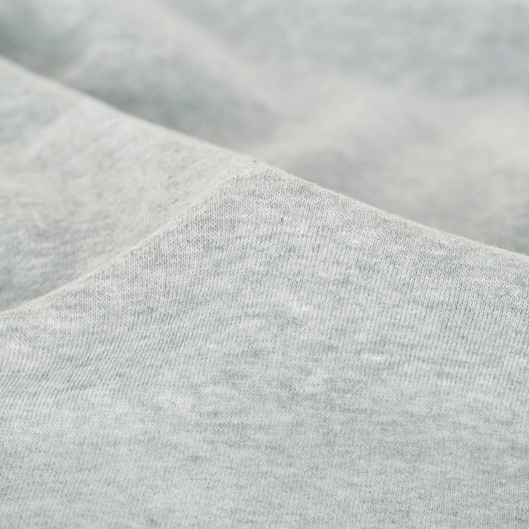 100% Organic Cotton Sweatshirt Fleece - Heather Grey