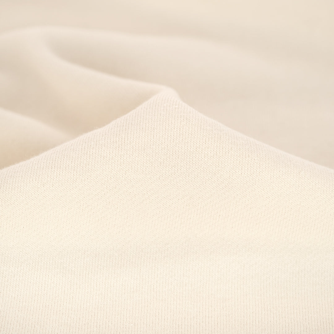 100% Organic Cotton Sweatshirt Fleece - Vanilla