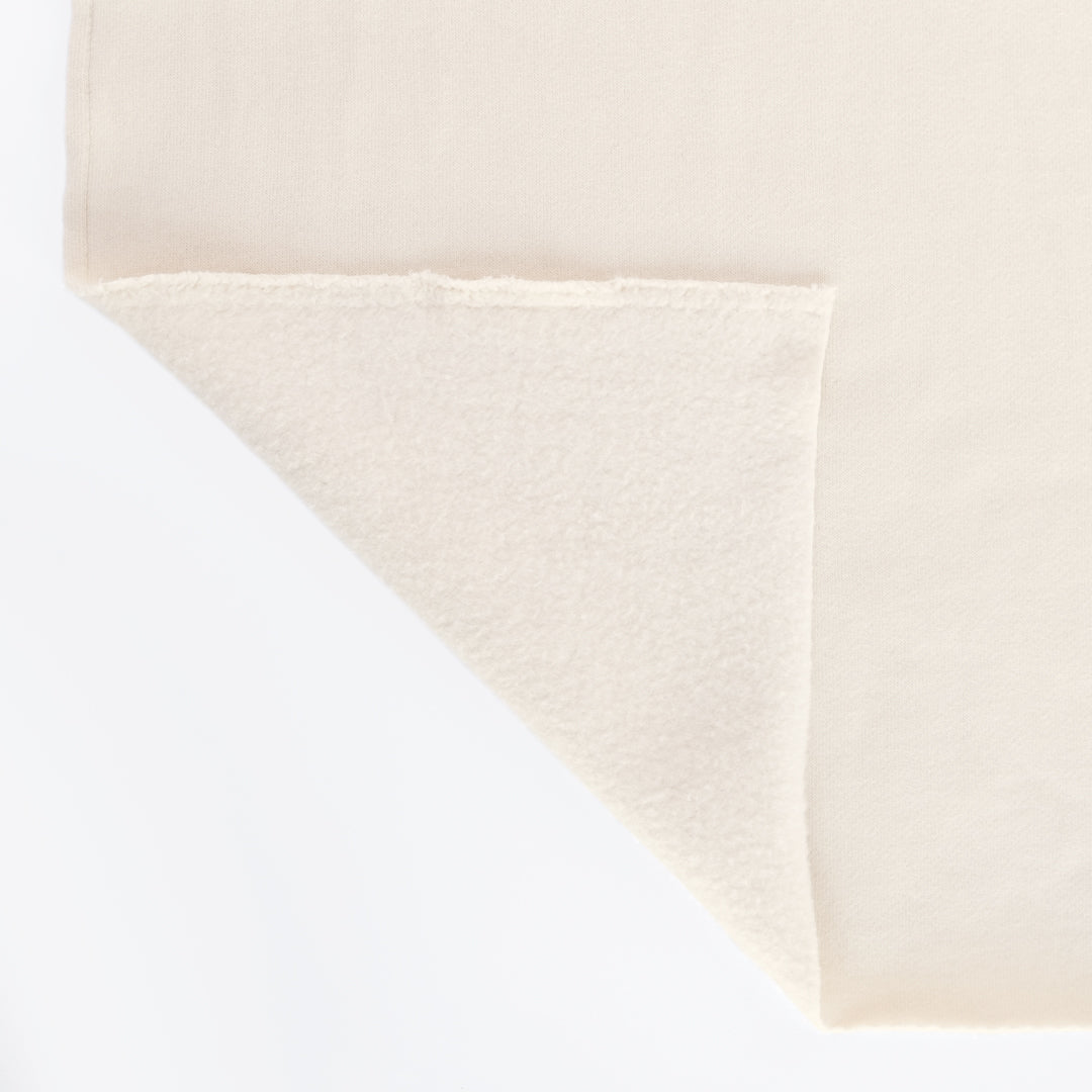 100% Organic Cotton Sweatshirt Fleece - Vanilla