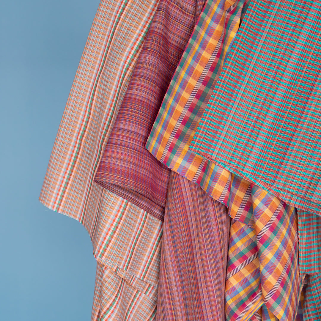 Chromatic Check Yarn Dyed Cotton - Warm Rainbow
