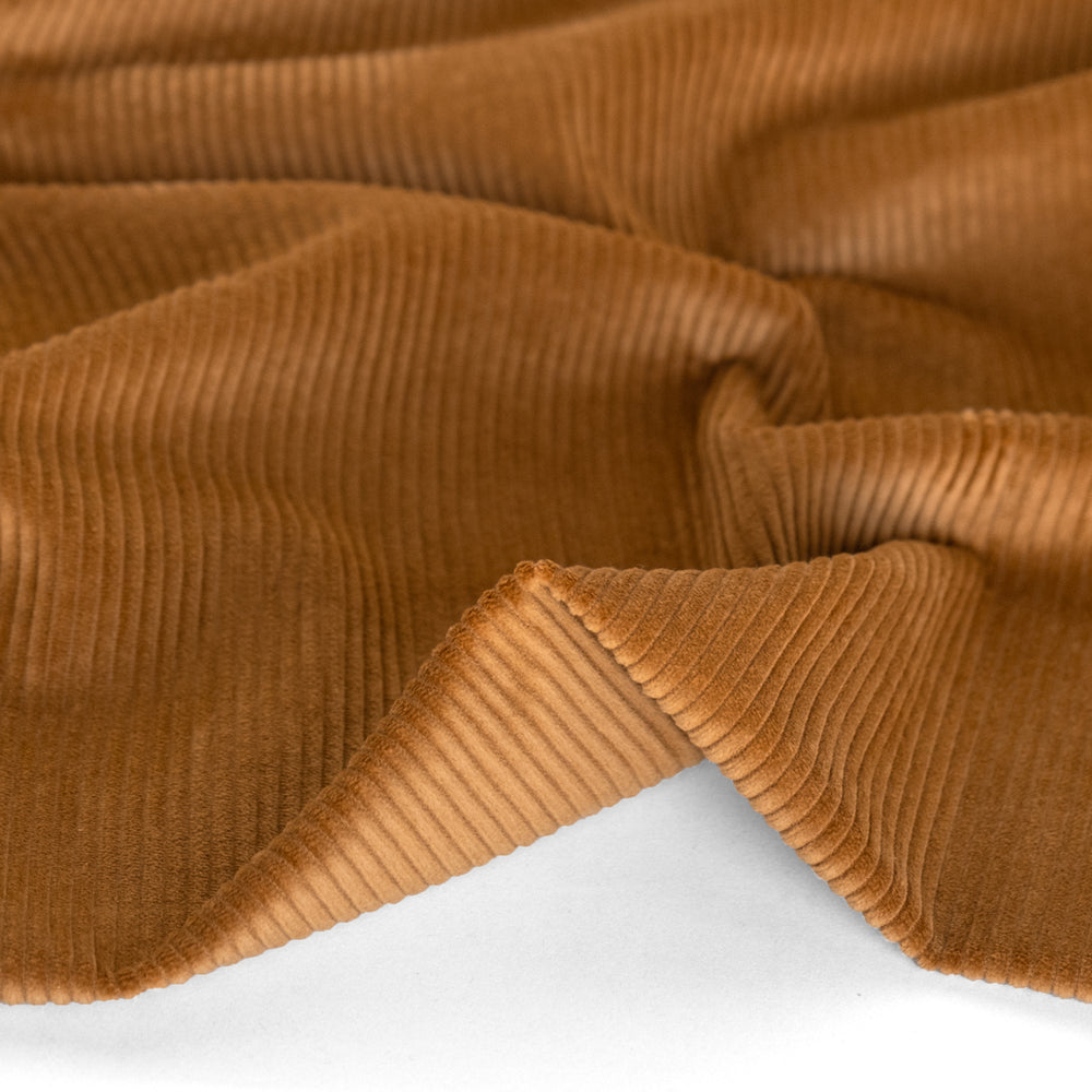 Vintage Wide Wale Cotton Corduroy Caramel Blackbird Fabrics