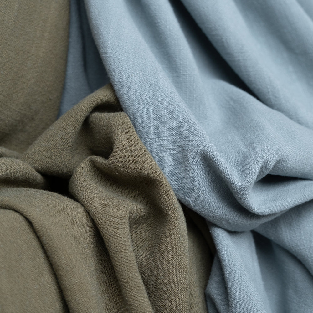 Viscose Linen Noil Ocean Mist Blackbird Fabrics