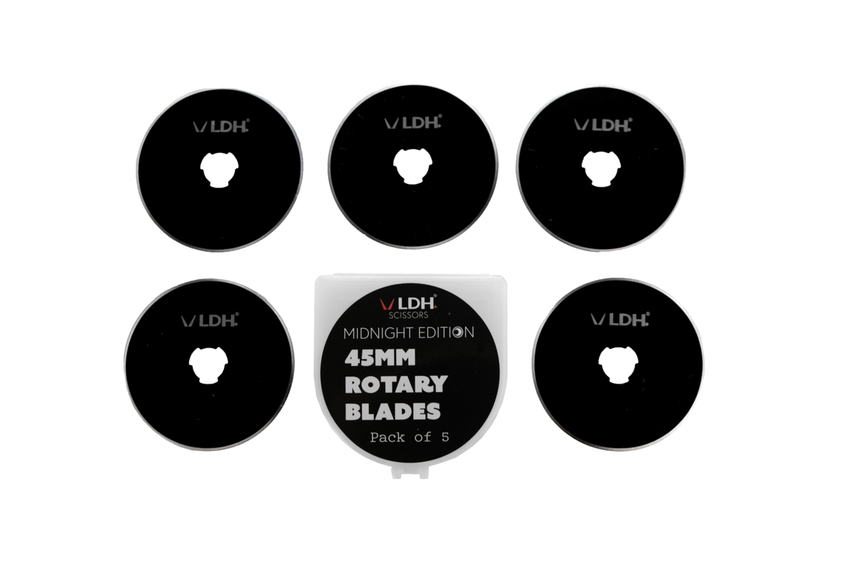 45mm Midnight Edition Rotary Blades, Pack of 5 - LDH Scissors